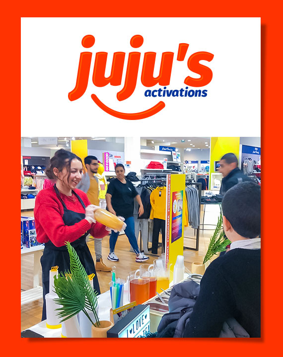 Domaine expertise - JUJU'S Animations en magasin et grande surface