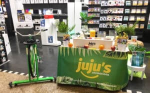 Animation commerciale en magasin - Vélo smoothies