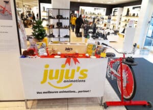 Animation commerciale Noel en magasin - Vélo smoothies