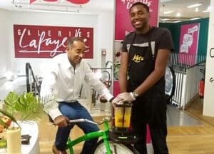 Animation commerciale en magasin - Vélo smoothies
