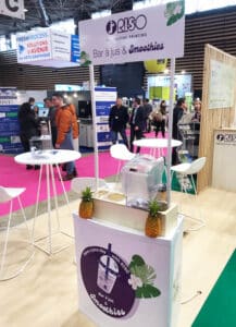 Animation commerciale marketing activations en salon professionnel - Smoothies