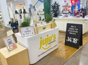 Animation commerciale marketing Bubble Tea en magasin
