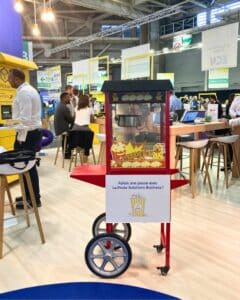Animation commerciale Pop corn en salon professionnel